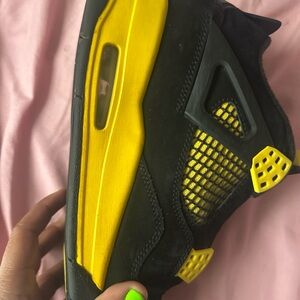 Jordan Black and Yellow Sneakers